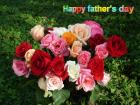 Father's day LoveCards mixed colors roses bouquets - free eCards by eMail to say *happy fathers day*