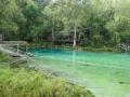 deep crystal-clear blue water