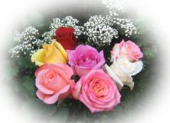 Bouquet de rosas coloridas