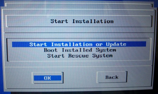 Start Installation of Update