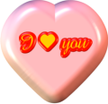 Pink I love you heart