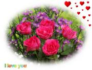 I Love you eCard roses