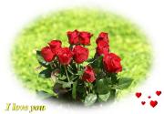 I Love you eCard roses