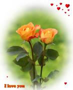 I Love you eCard roses