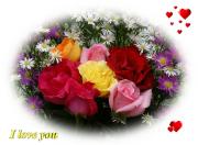 I Love you eCard roses